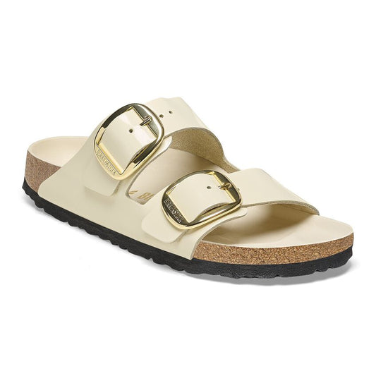 BIRKENSTOCK ARIZONA BIG BUCKLE SHINE NATURAL LEATHER 113 pelle+beige 1026128