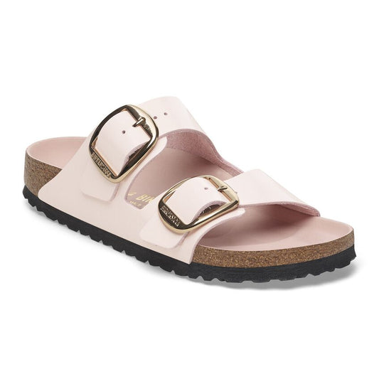 BIRKENSTOCK ARIZONA BIG BUCKLE SHINE NATURAL LEATHER 118 pelle+rosa 1029392