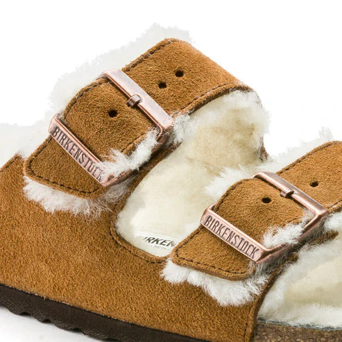 BIRKENSTOCK ARIZONA SHEARLING SUEDE LEATHER 334 scam+cuoio 1001135