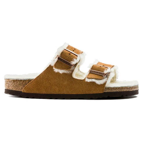BIRKENSTOCK ARIZONA SHEARLING SUEDE LEATHER 334 scam+cuoio 1001135