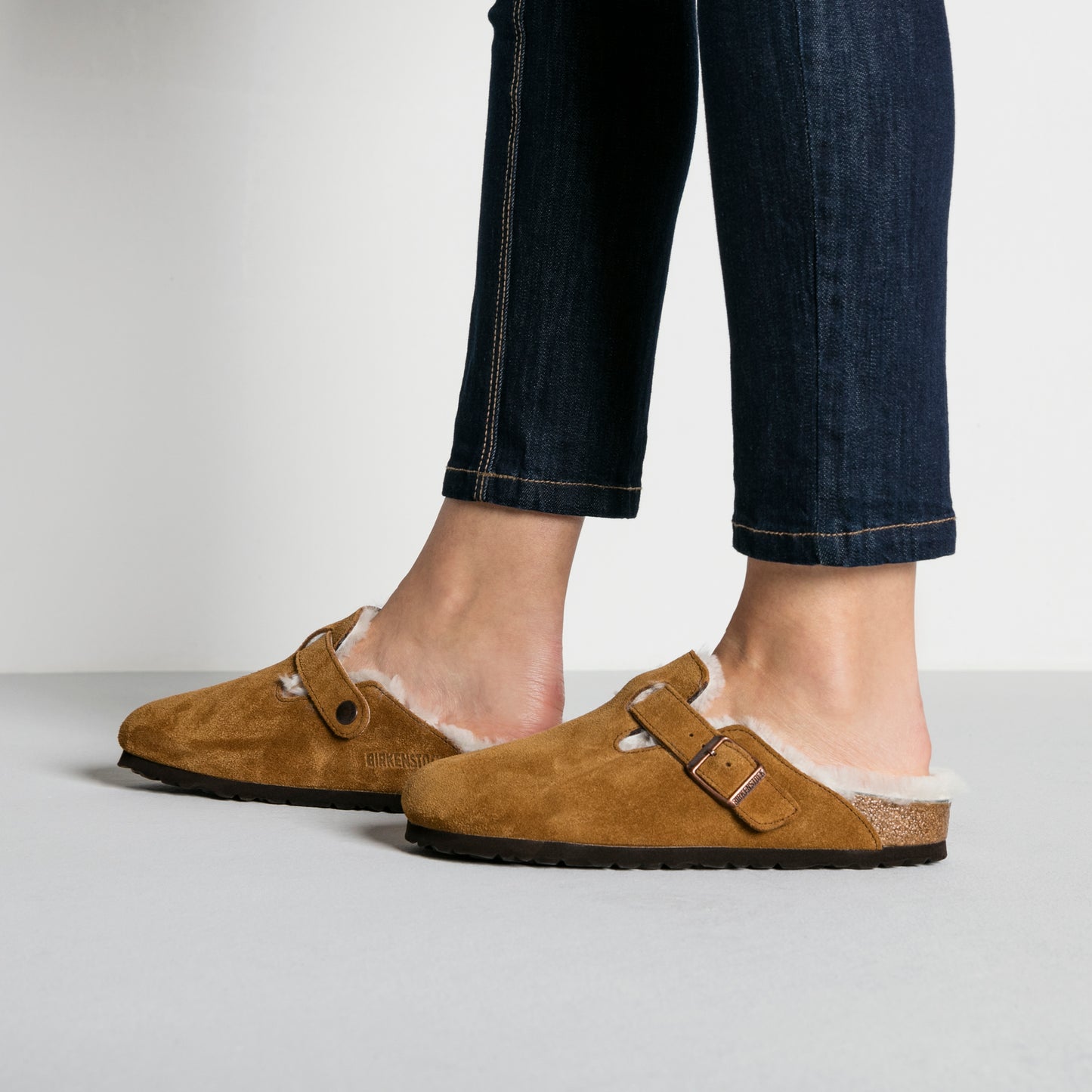 BIRKENSTOCK BOSTON SHEARLING 1001141 MINK