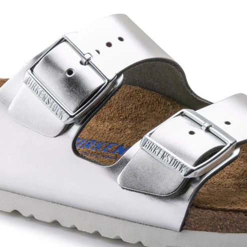 BIRKENSTOCK ARIZONA SFB METALLIC LEATHER 1005961 SILVER
