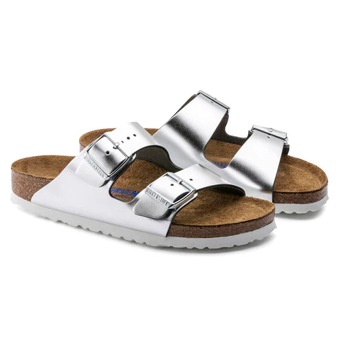 BIRKENSTOCK ARIZONA SFB METALLIC LEATHER 1005961 SILVER