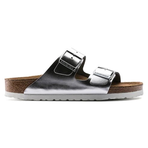 BIRKENSTOCK ARIZONA SFB METALLIC LEATHER 1005961 SILVER