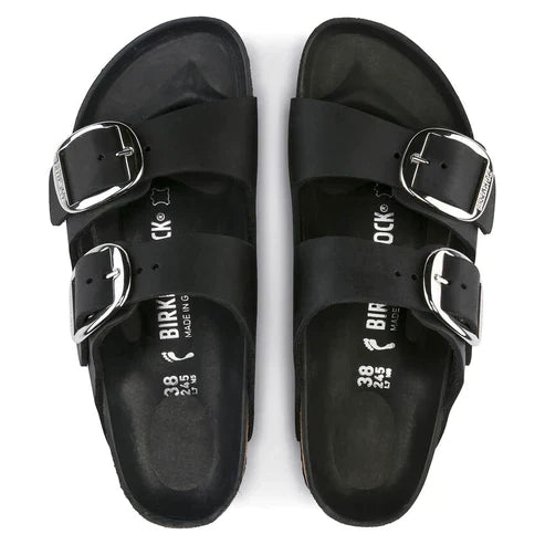 BIRKENSTOCK ARIZONA BIG BUCKLE OILED LEATHER 111 pelle+nero 1011075