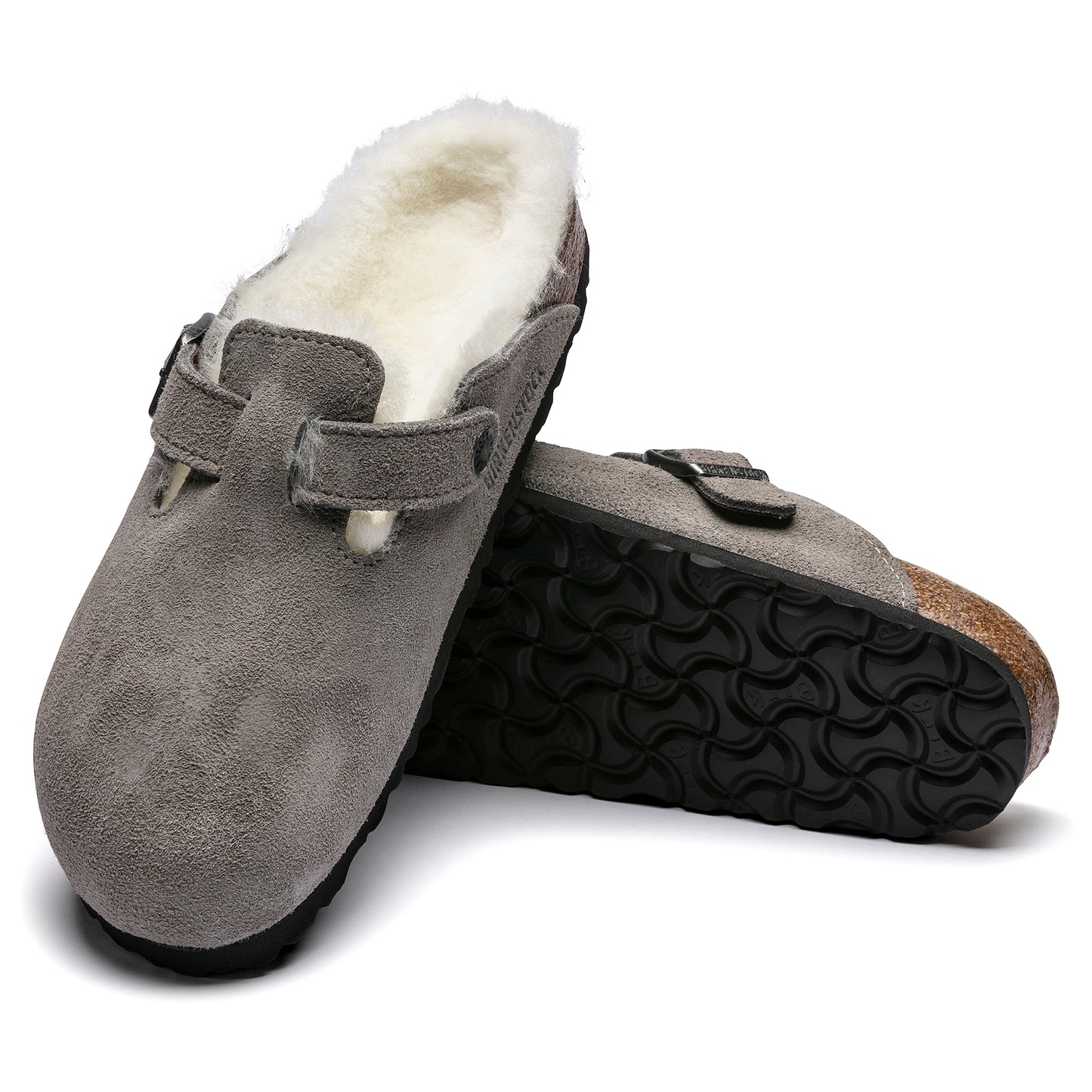 BIRKENSTOCK BOSTON SHEARLING 1017651 STONE