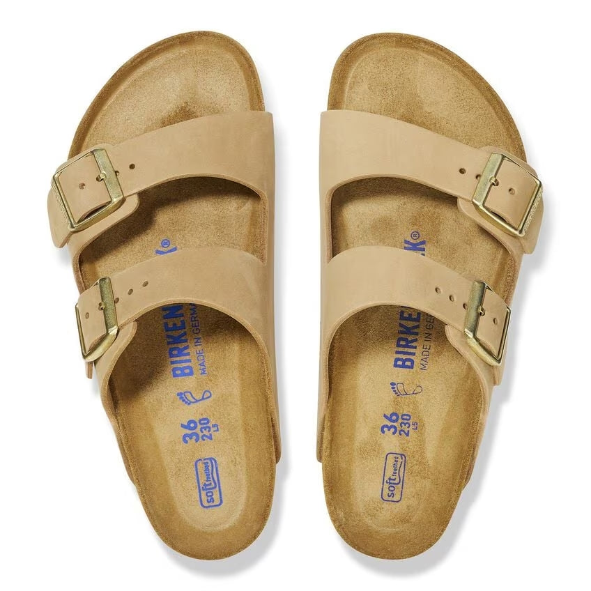 BIRKENSTOCK ARIZONA SFB NUBUCK LEATHER 223 nabuk+beige 1019016