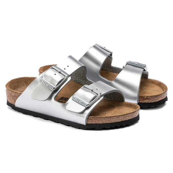 BIRKENSTOCK ARIZONA KIDS BIRKO FLOR - BIRKIBUC 118 pelle+argen 1019400