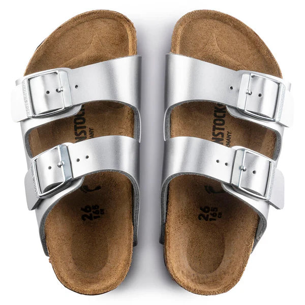 BIRKENSTOCK ARIZONA KIDS BIRKO FLOR - BIRKIBUC 118 pelle+argen 1019400
