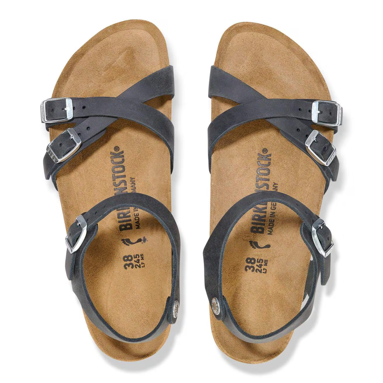 BIRKENSTOCK KUMBA WAXY LEATHER 111 pelle+nero 1021487