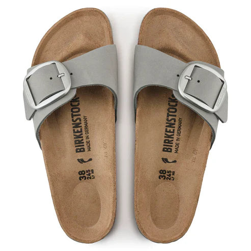BIRKENSTOCK MADRID BIG BUCKLE NUBUCK LEATHER 228 nabuk+grigio 1022176