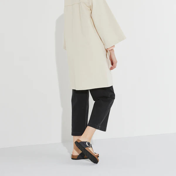 BIRKENSTOCK GIZEH BIG BUCKLE OILED LEATHER 111 pelle+nero 1023334