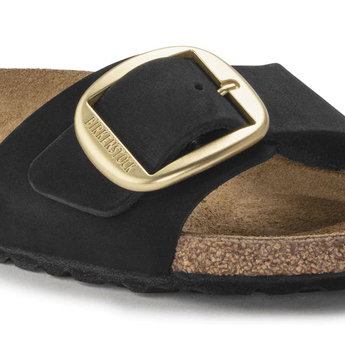 BIRKENSTOCK MADRID BIG BUCKLE NUBUCK LEATHER 221 nabuk+nero 1023373