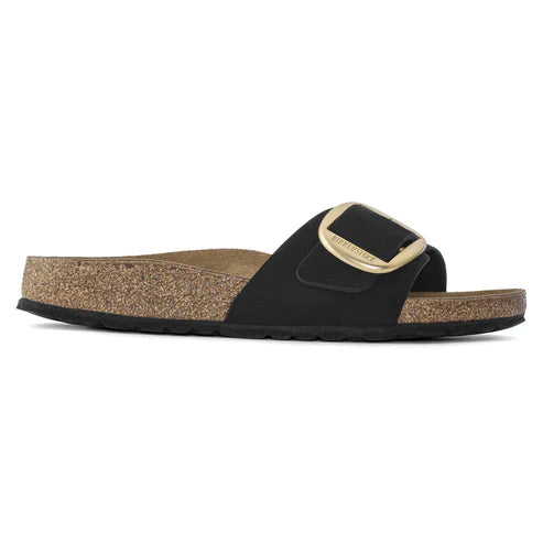 BIRKENSTOCK MADRID BIG BUCKLE NUBUCK LEATHER 221 nabuk+nero 1023373