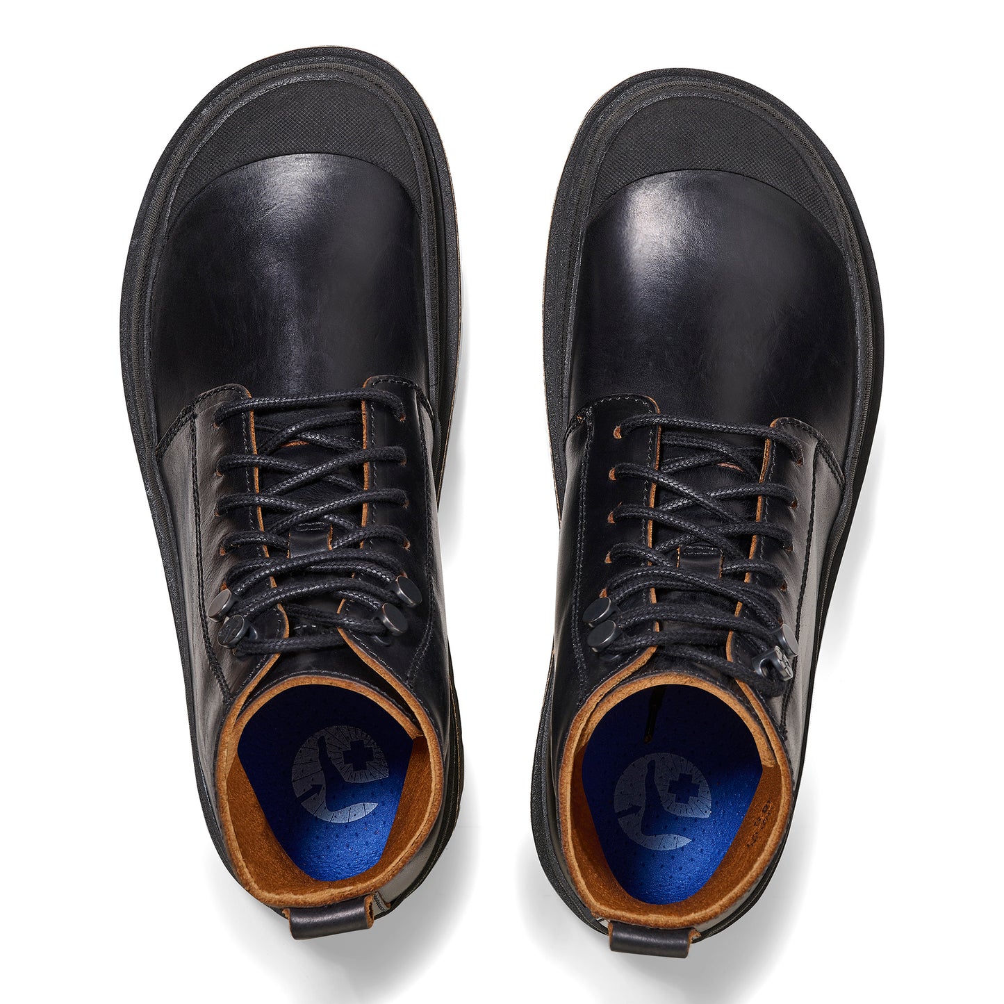 BIRKENSTOCK PRESCOTT LACE MEN PULL UP LEATHER 1025166 BLACK