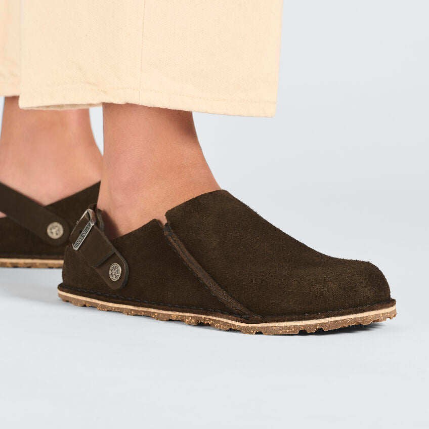BIRKENSTOCK LUTRY PREMIUM SUEDE LEATHER 102538 ESPRESSO