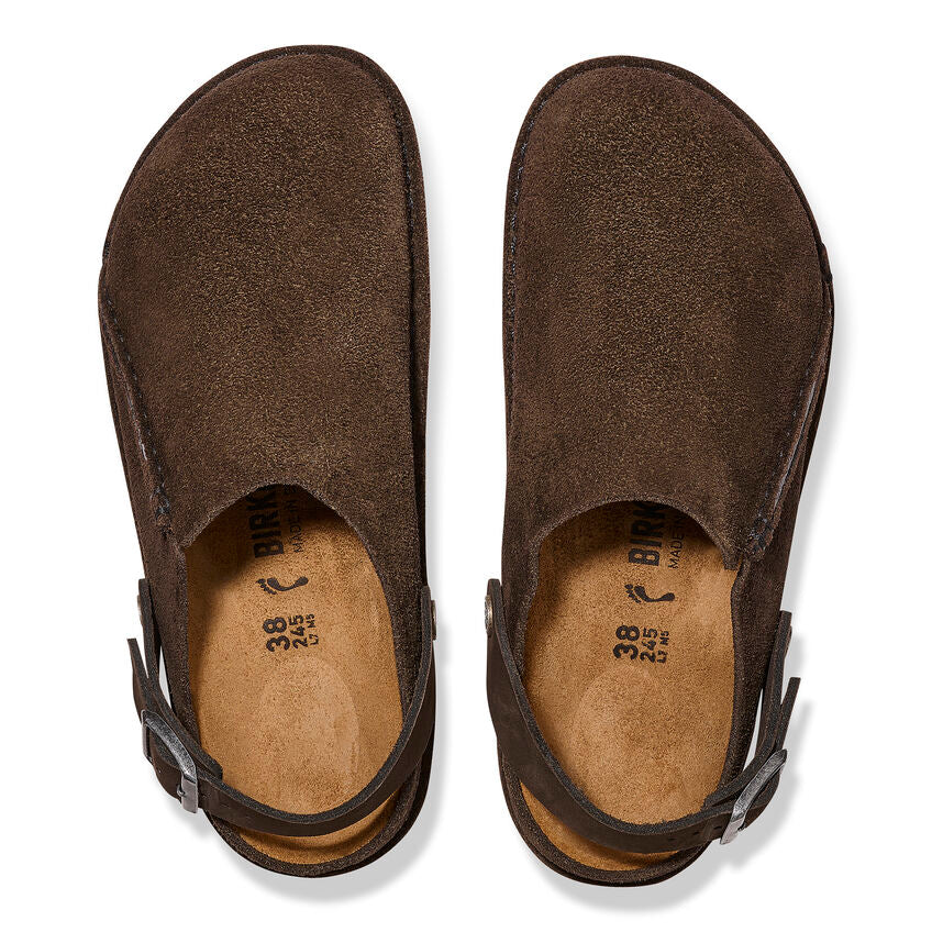 BIRKENSTOCK LUTRY PREMIUM SUEDE LEATHER 102538 ESPRESSO