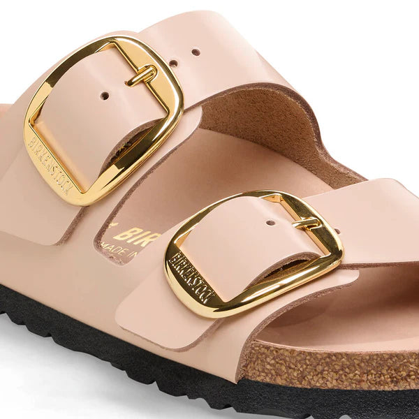 BIRKENSTOCK ARIZONA BIG BUCKLE SHINE NATURAL LEATHER 113 pelle+beige 1026553