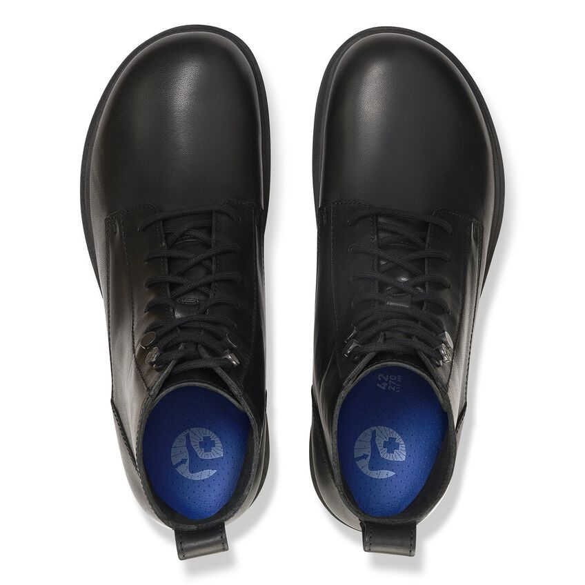 BIRKENSTOCK HIGHWOOD LACE MID MAN NATURAL LEATHER 111 pelle+nero 1028223