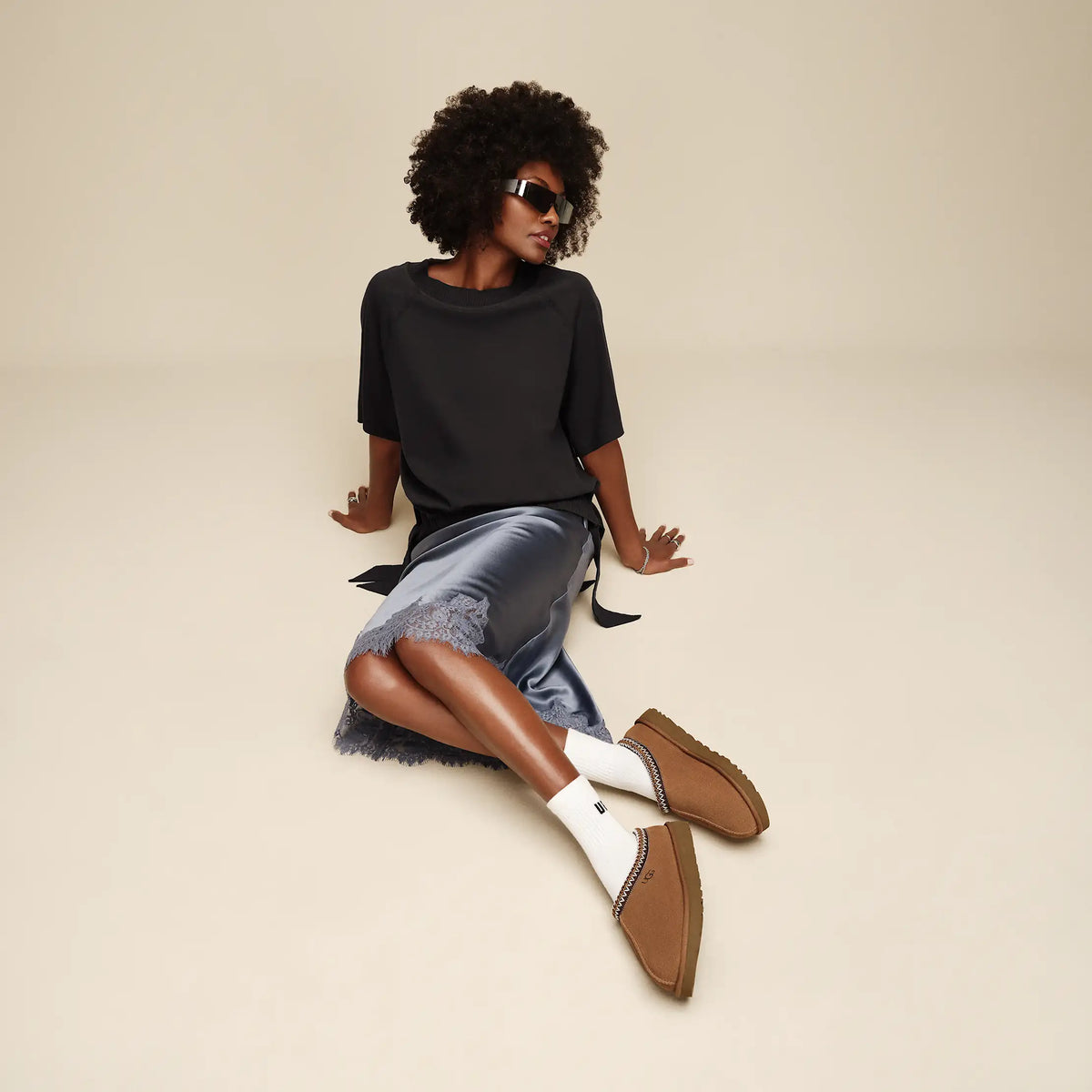 UGG 5955W TASMAN 334 scam+cuoio CHESTNUT