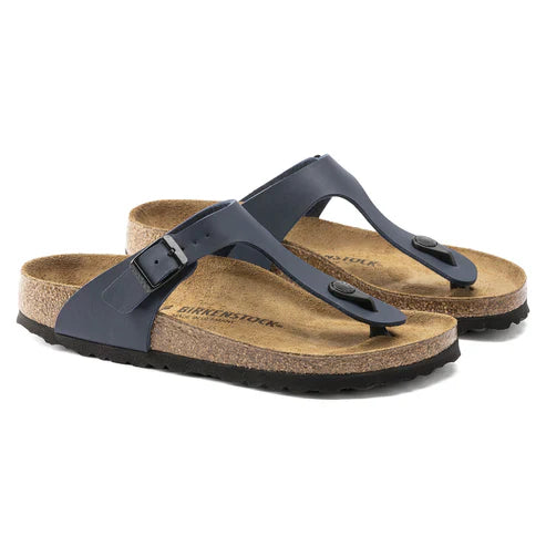 BIRKENSTOCK GIZEH BASICO BIRKO FLOR 115 pelle+blu 143621