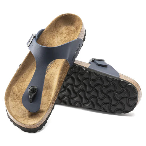BIRKENSTOCK GIZEH BASICO BIRKO FLOR 115 pelle+blu 143621
