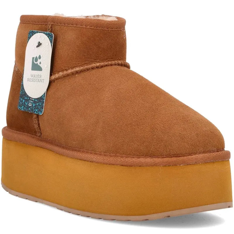 EMU STINGER MICRO FLATFORM W13082 334 scam+cuoio CHESTNUT