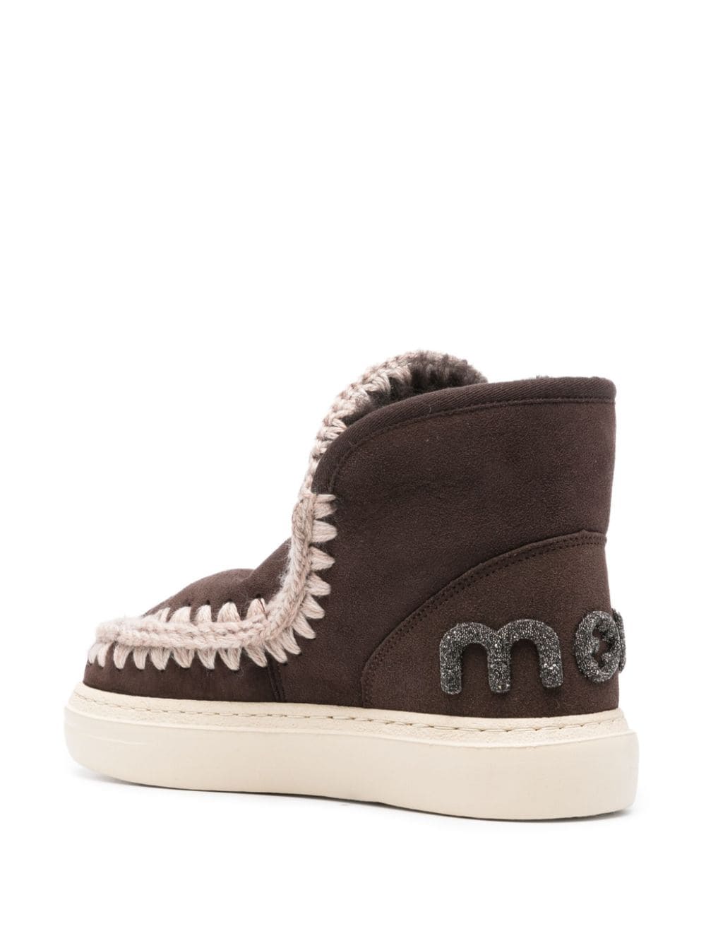 MOU FW411001A ESKIMO SNEAKER BOLD GLITTER LOGO MOCHA