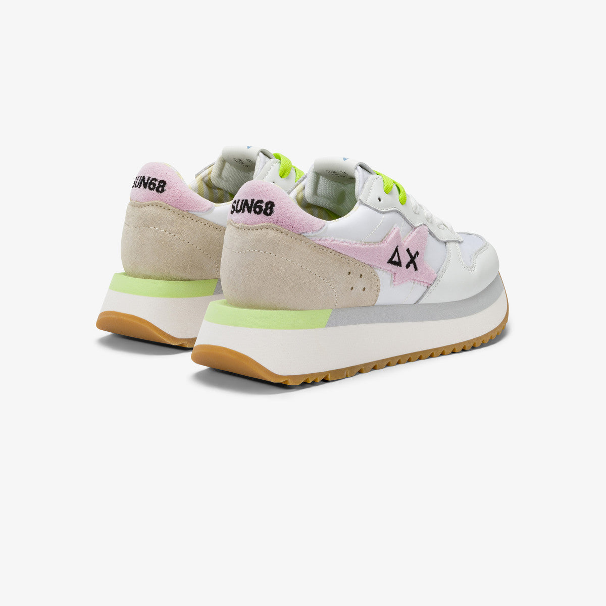 SUN68 Z35215 BIG STARGIRL SPONGE LOGO 332 scam-tela+bianco-rosa 0104