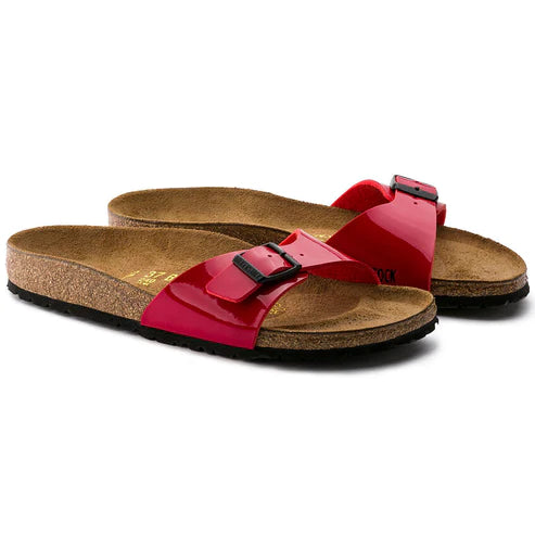 BIRKENSTOCK MADRID BIRKO FLOR 340113 LACK TANGO RED
