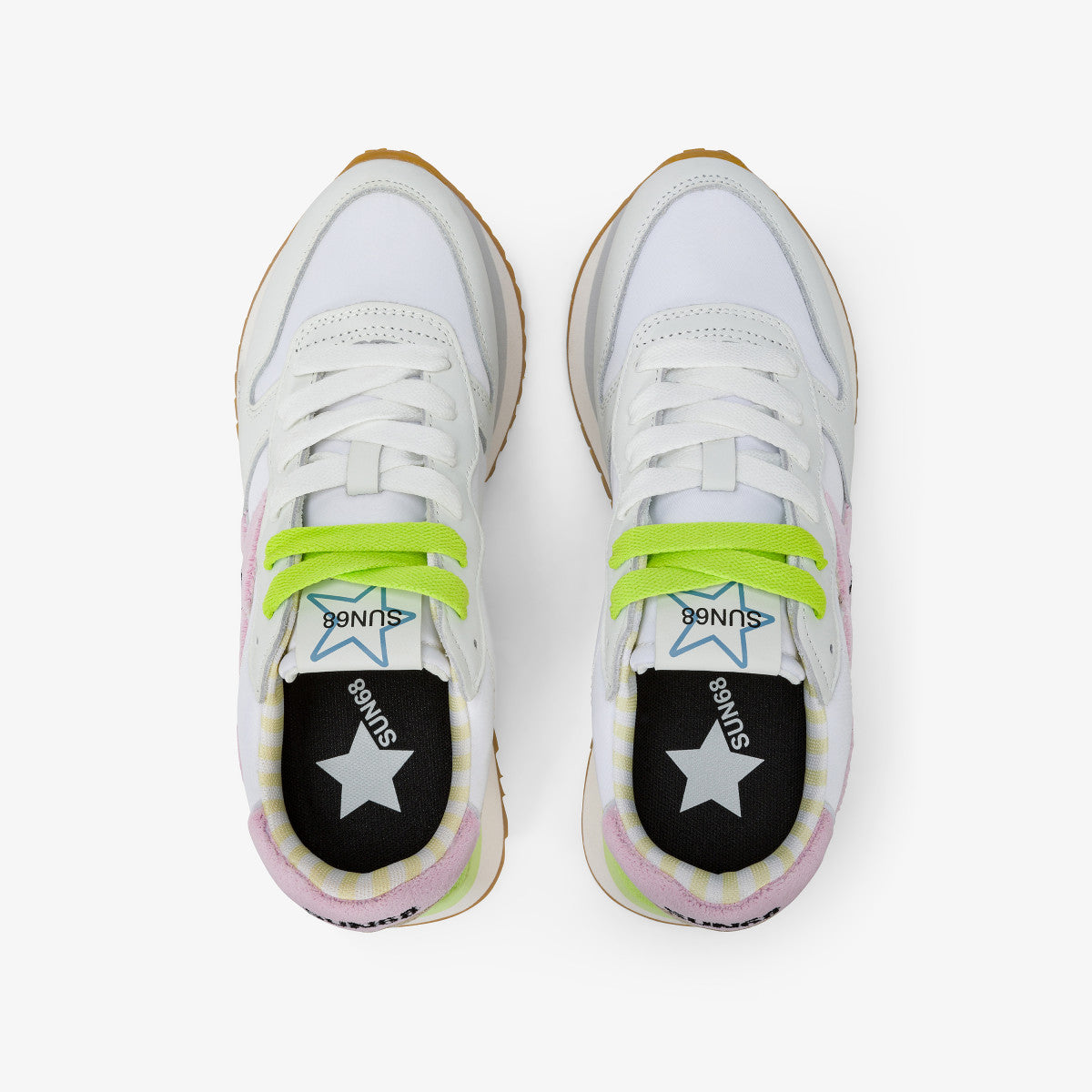 SUN68 Z35215 BIG STARGIRL SPONGE LOGO 332 scam-tela+bianco-rosa 0104