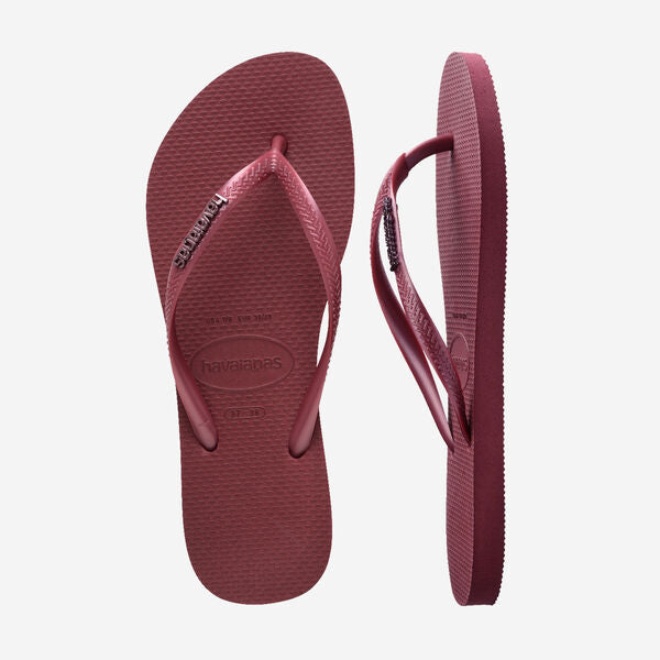 HAVAIANAS 4119875 SLIM LOGO METALLIC 556 sint+bordo 9339