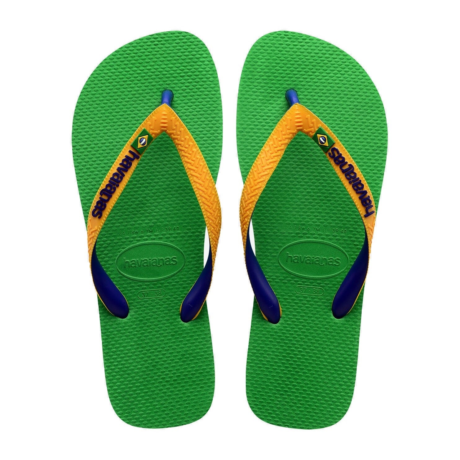 HAVAIANAS 4123206 BRASIL MIX 1985 LEAF GREEN MARINE BLUE