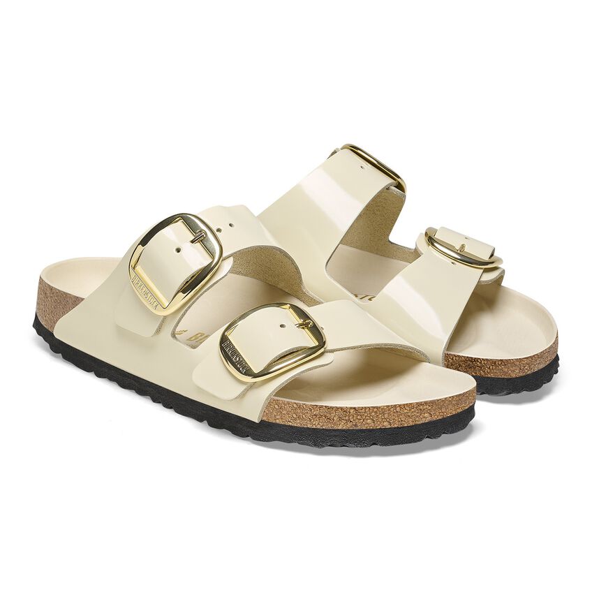 BIRKENSTOCK ARIZONA BIG BUCKLE SHINE NATURAL LEATHER 113 pelle+beige 1026128