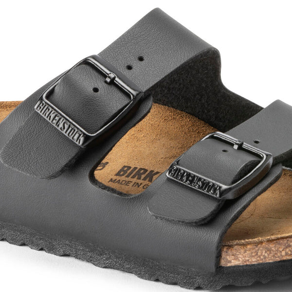 BIRKENSTOCK ARIZONA KIDS BIRKO FLOR - BIRKIBUC 111 pelle+nero 555123