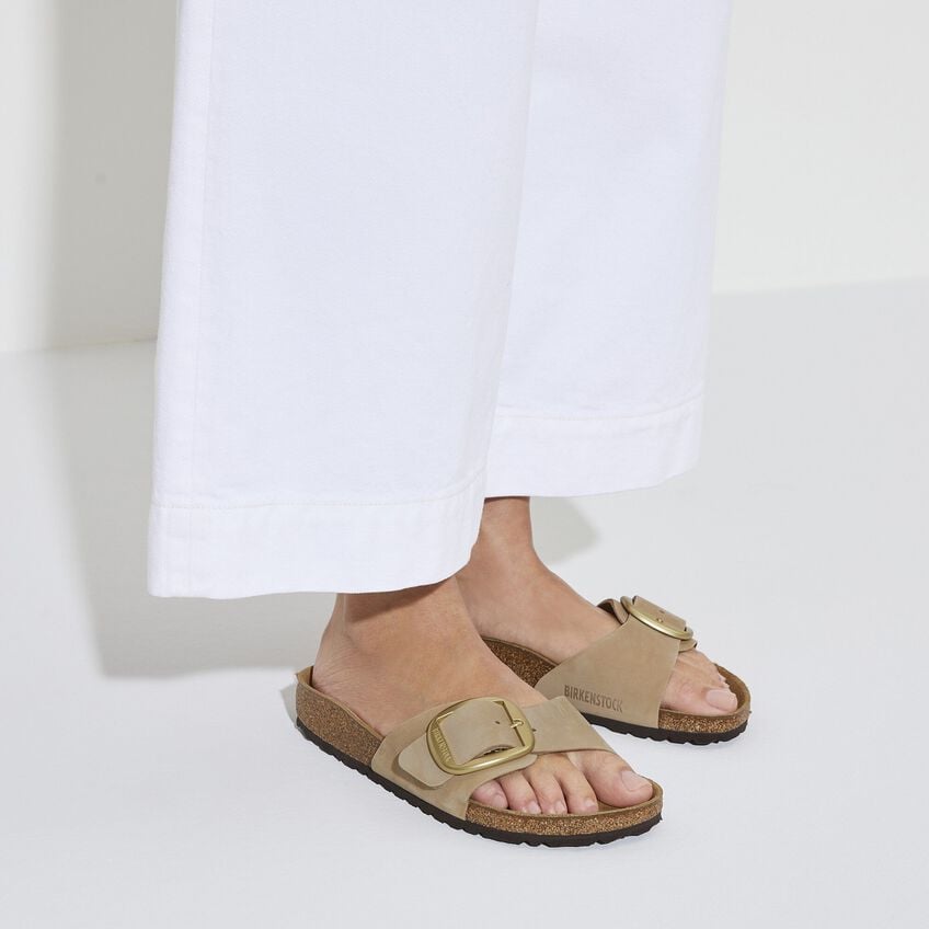 BIRKENSTOCK MADRID BIG BUCKLE NUBUCK LEATHER 223 nabuk+beige 1024009