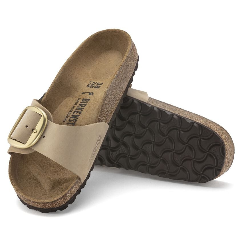 BIRKENSTOCK MADRID BIG BUCKLE NUBUCK LEATHER 223 nabuk+beige 1024009