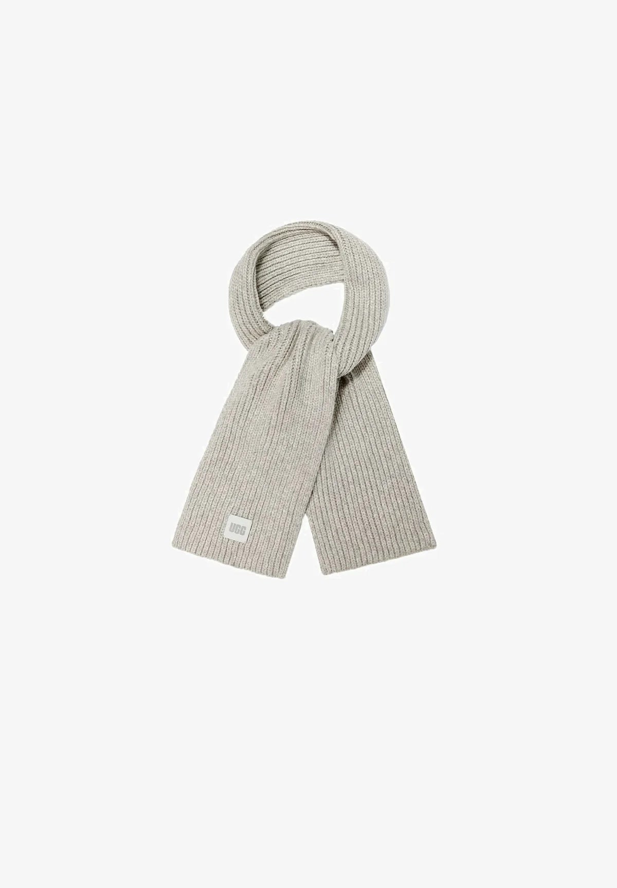 UGG 20166 W CHUNKY RIB KNIT SCARF LIGHT GREY