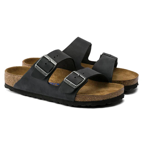 BIRKENSTOCK ARIZONA SFB OILED LEATHER 221 nabuk+nero 752483