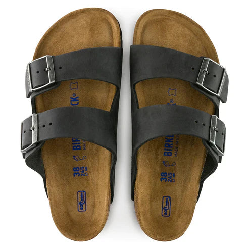 BIRKENSTOCK ARIZONA SFB OILED LEATHER 221 nabuk+nero 752483
