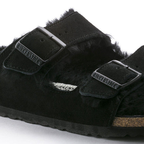 BIRKENSTOCK ARIZONA SHEARLING SUEDE LEATHER 331 scam+nero 752663