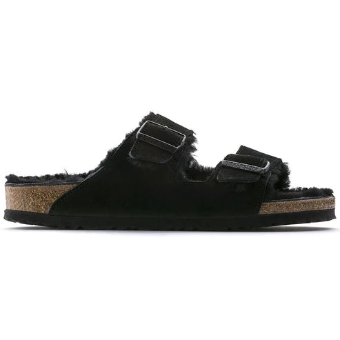 BIRKENSTOCK ARIZONA SHEARLING SUEDE LEATHER 331 scam+nero 752663