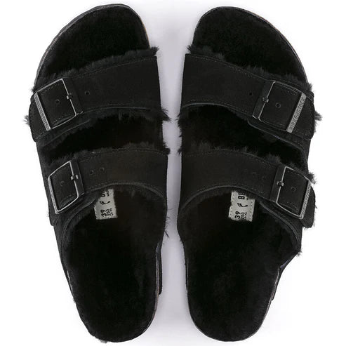 BIRKENSTOCK ARIZONA SHEARLING SUEDE LEATHER 331 scam+nero 752663