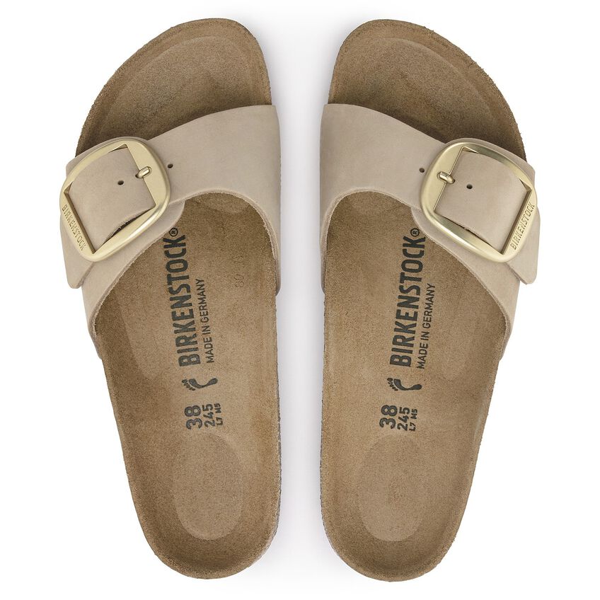 BIRKENSTOCK MADRID BIG BUCKLE NUBUCK LEATHER 223 nabuk+beige 1024009