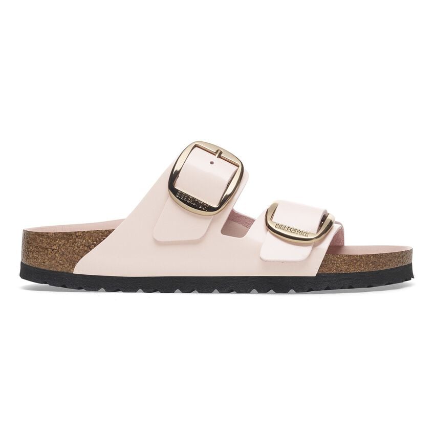 BIRKENSTOCK ARIZONA BIG BUCKLE SHINE NATURAL LEATHER 118 pelle+rosa 1029392