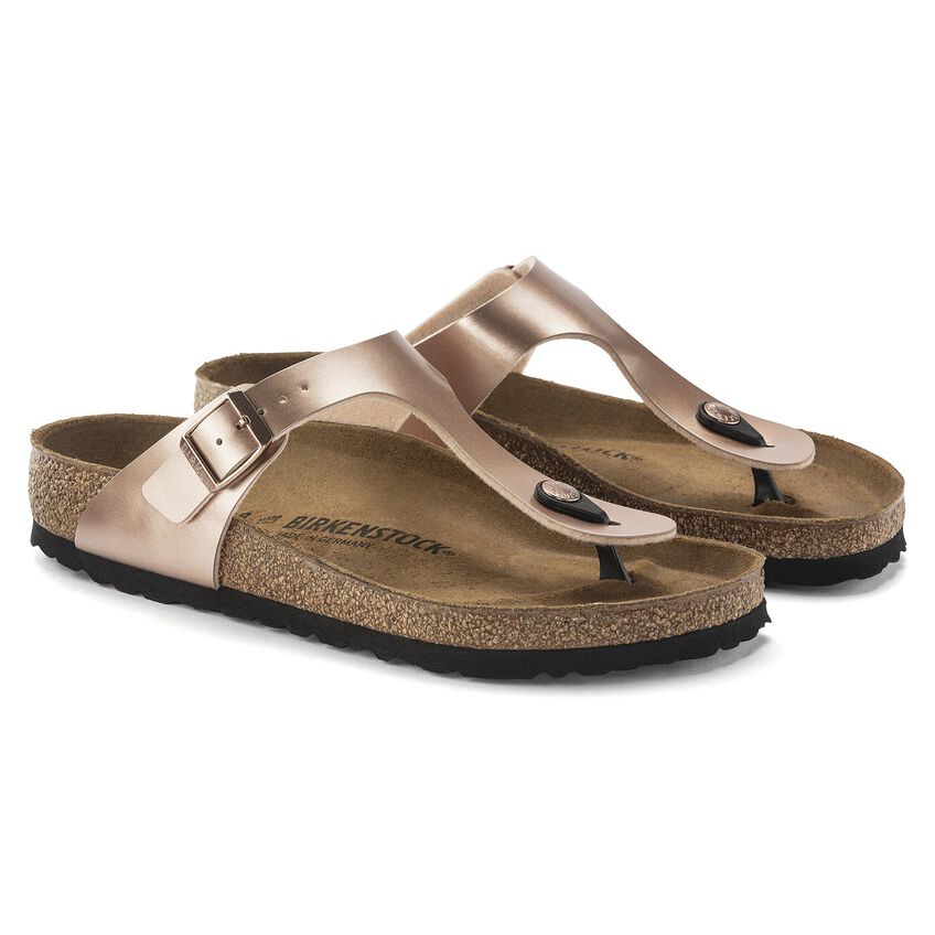 BIRKENSTOCK GIZEH BASICO BIRKO FLOR 118 pelle+rame 1023943