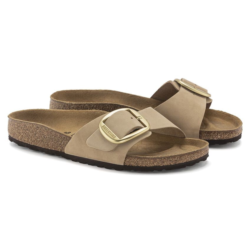 BIRKENSTOCK MADRID BIG BUCKLE NUBUCK LEATHER 223 nabuk+beige 1024009