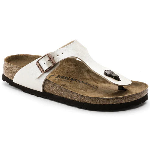 BIRKENSTOCK GIZEH 112 pelle+bianco perl 943871