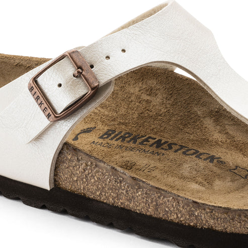 BIRKENSTOCK GIZEH 112 pelle+bianco perl 943871
