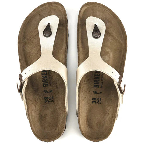BIRKENSTOCK GIZEH 112 pelle+bianco perl 943871
